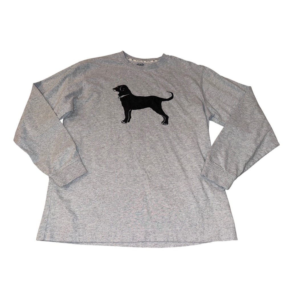 The Black Dog Classic Collection Mens Small Gray Long Sleeve T Shirt Dog Graphic